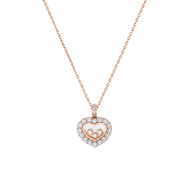 Chopard, Happy Diamonds Halsschmuck aus 18 Kt Roségold, Referenz CH79A615-5001, Produktaufnahme