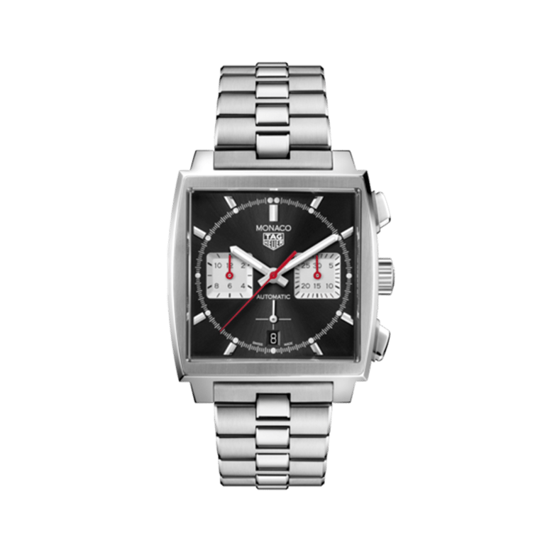 TAG Heuer, TAG Heuer Monaco Armbanduhr aus Stahl, Referenz CBL2113.BA0644, Produktaufnahme