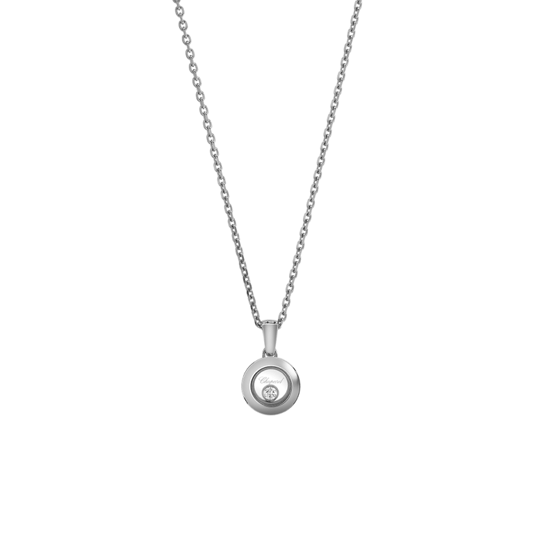 Chopard, Happy Diamonds Anhänger mit Kette aus 18 Kt Weißgold, Referenz CH79A017-1001, Produktaufnahme