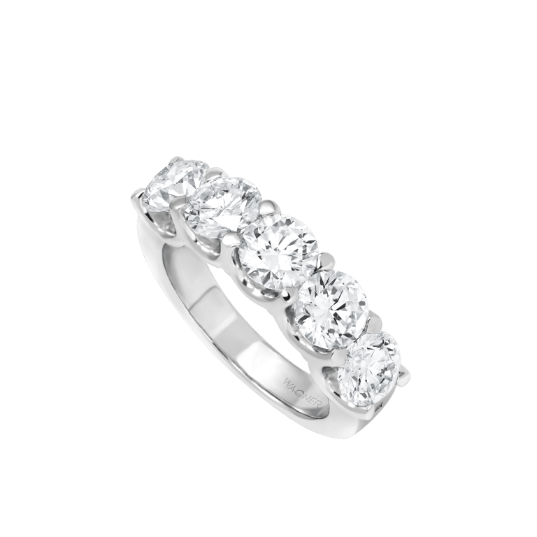 Rivière Brillant Ring aus 18 Kt Weißgold mit Diamanten
