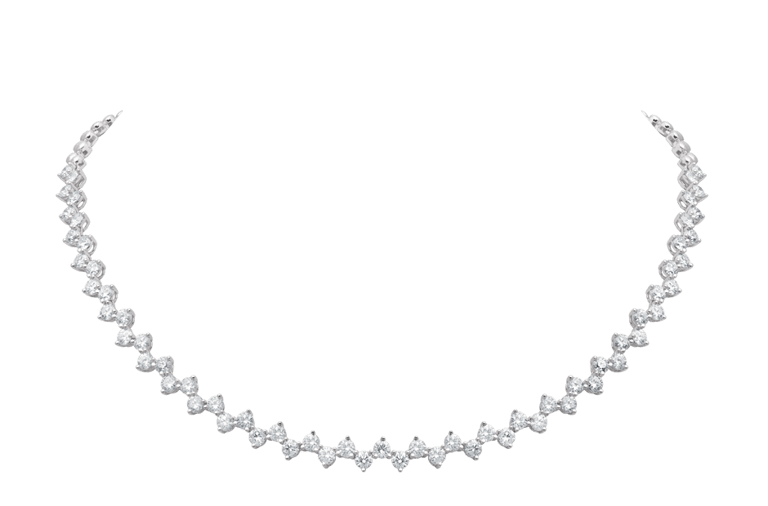 Signature Collier aus 18 Kt Weißgold mit Diamanten