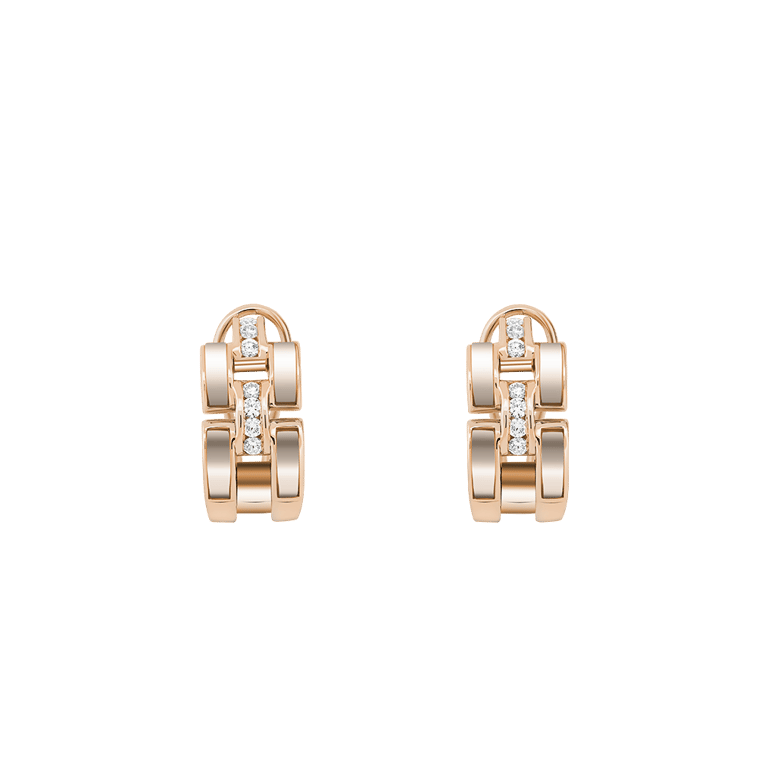 Seaside Ohrschmuck aus 18 Kt Roségold mit Diamanten und Perlmutt