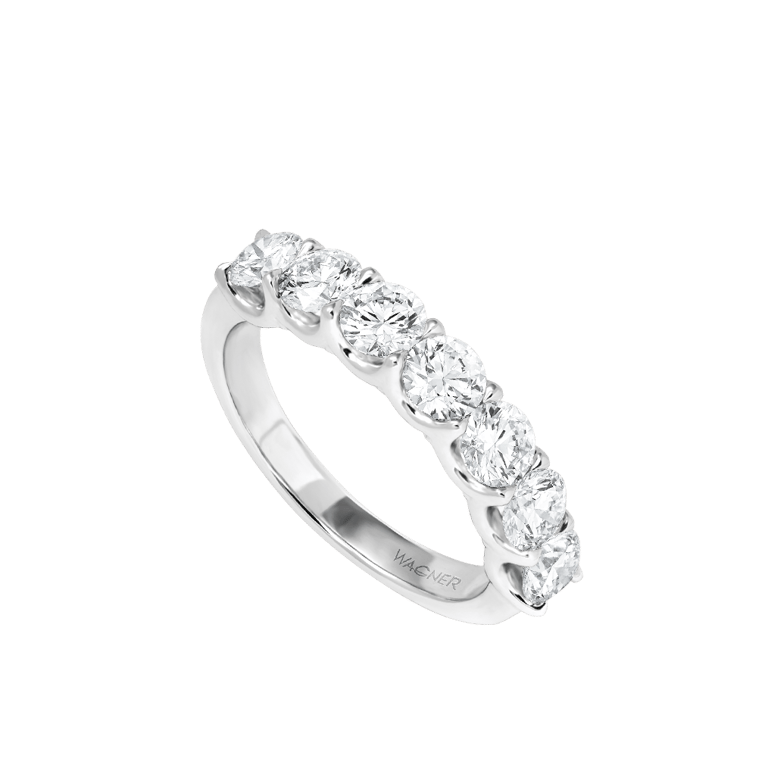 Rivière Brillant Ring aus 18 Kt Weißgold mit Diamanten