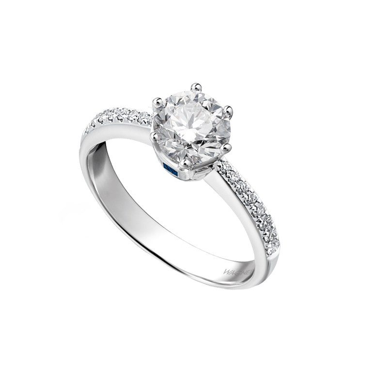 No 16 Solitaire aus 18 Kt Weißgold mit Diamanten