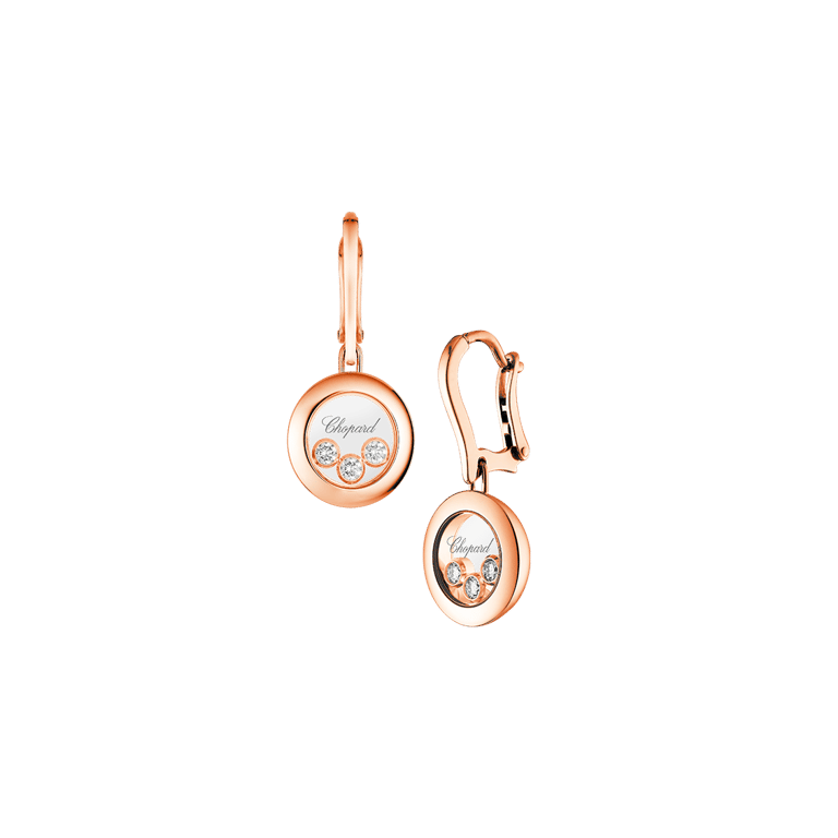 Chopard, Happy Diamonds Ohrschmuck aus 18 Kt Roségold, Referenz CH83A018-5301, Produktaufnahme