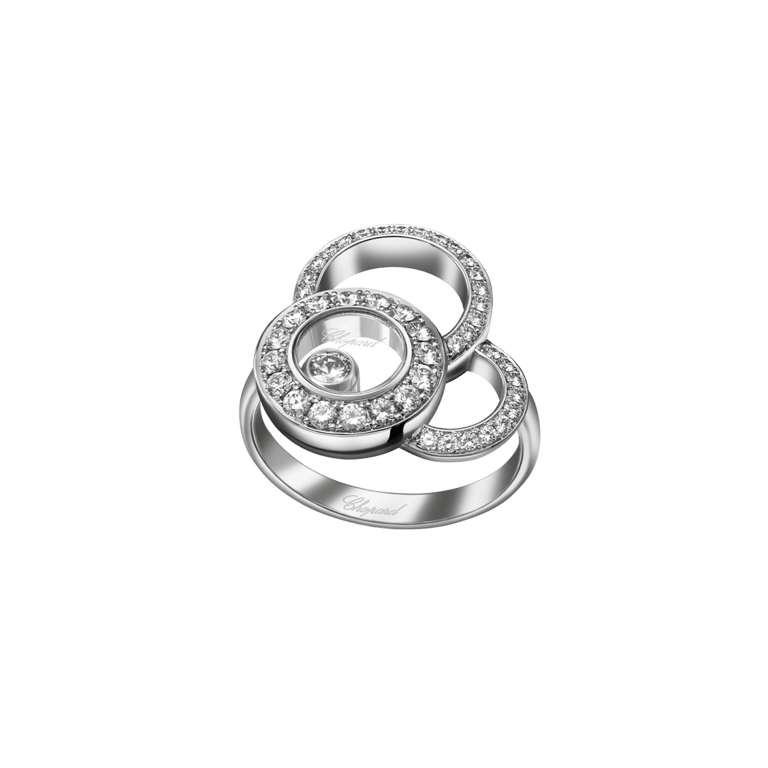 Chopard, Happy Diamonds Ring aus 18 Kt Weißgold, Referenz CH829769-1011, Produktaufnahme