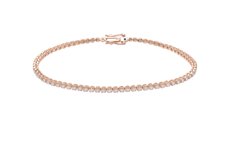 Rivière Brillant Armband aus 18 Kt Roségold mit Diamanten
