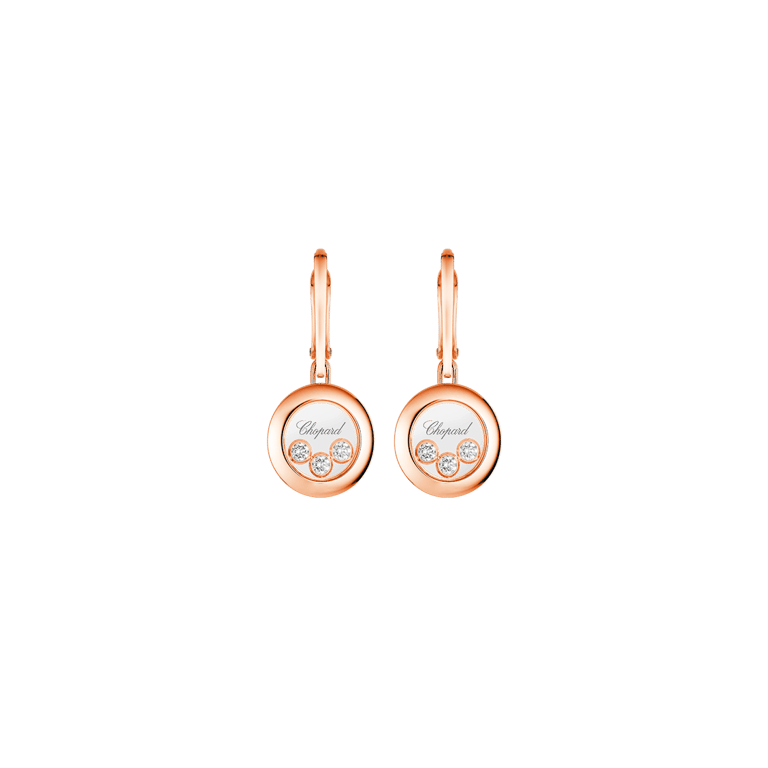 Chopard, Happy Diamonds Ohrschmuck aus 18 Kt Roségold, Referenz CH83A018-5301, Produktaufnahme