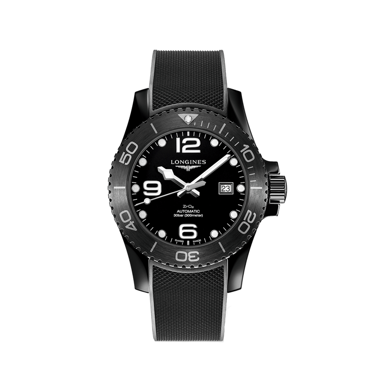 Longines, HydroConquest Armbanduhr aus Keramik, Referenz L3.784.4.56.9, Produktaufnahme