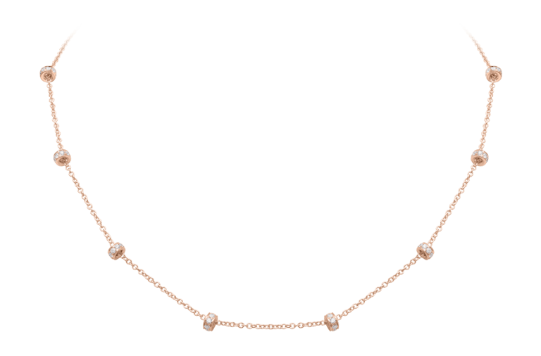 Signature Collier aus 18 Kt Roségold mit Diamanten
