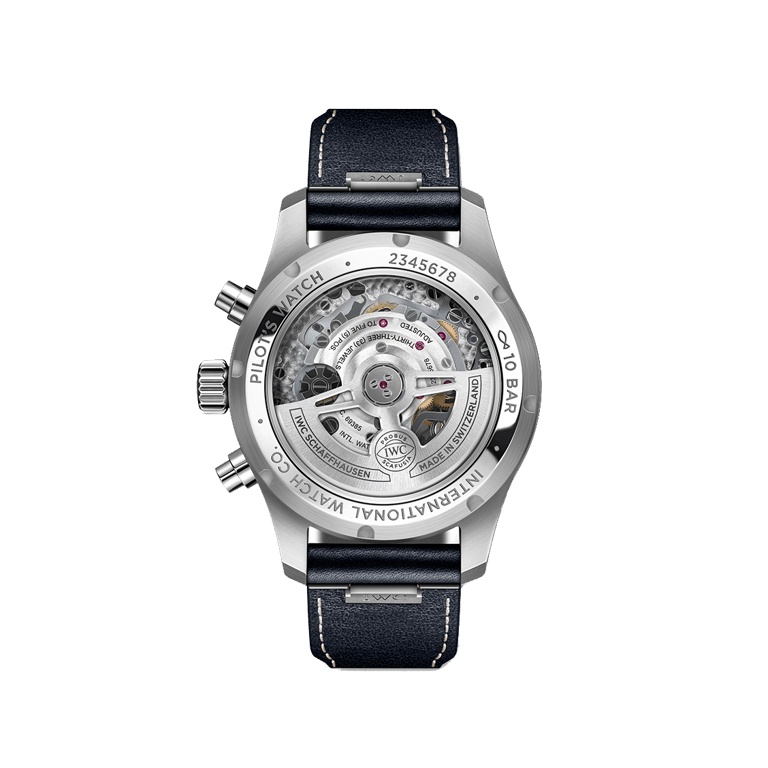 IWC Schaffhausen, Pilots Watch Chronograph 41 Armbanduhr aus Stahl, Referenz IW388101, Produktaufnahme