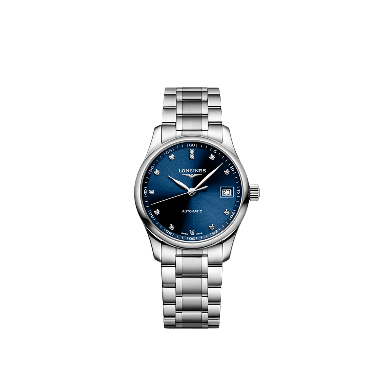 Longines, Master Collection Armbanduhr aus Stahl, Referenz L2.357.4.97.6, Produktaufnahme