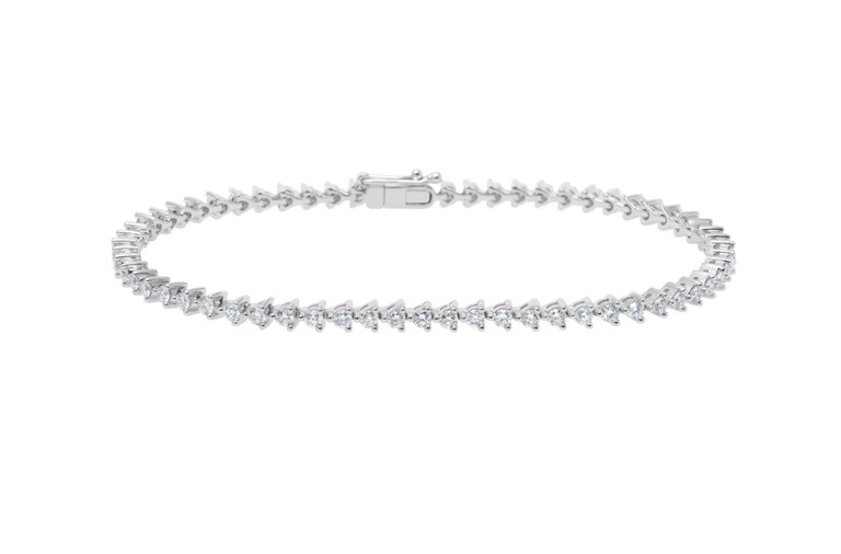 Rivière Brillant Armband aus 18 Kt Weißgold mit Diamanten