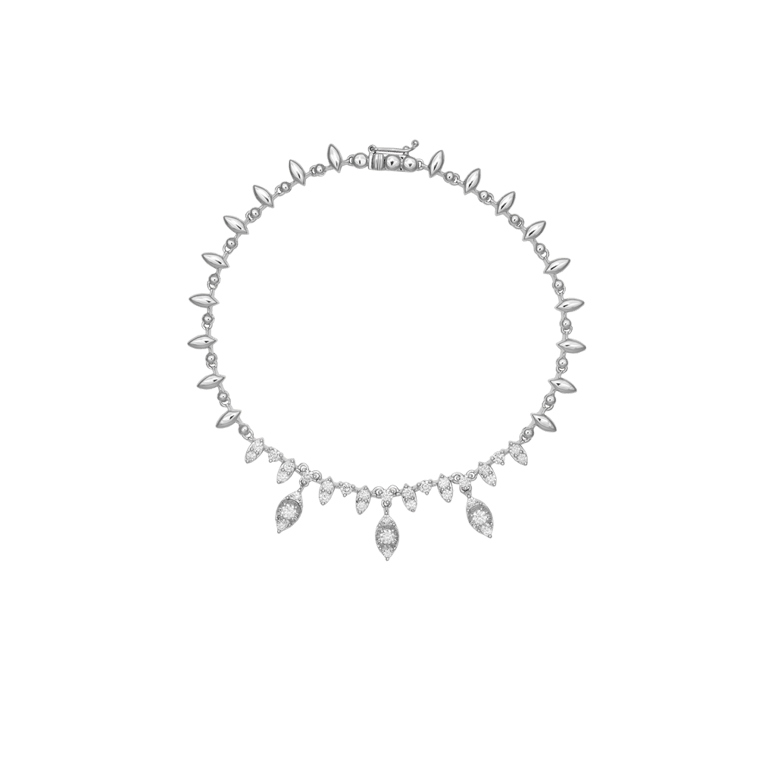 Signature Armband aus 18 Kt Weißgold mit Diamanten