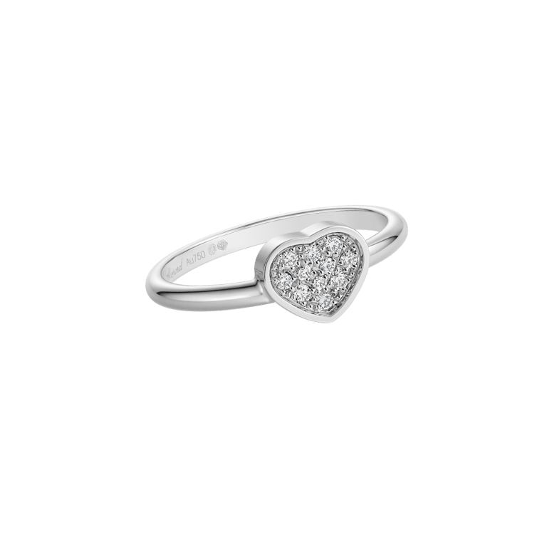 Chopard, My Happy Hearts Ring aus 18 Kt Weißgold, Referenz CH82A086-1911, Produktaufnahme