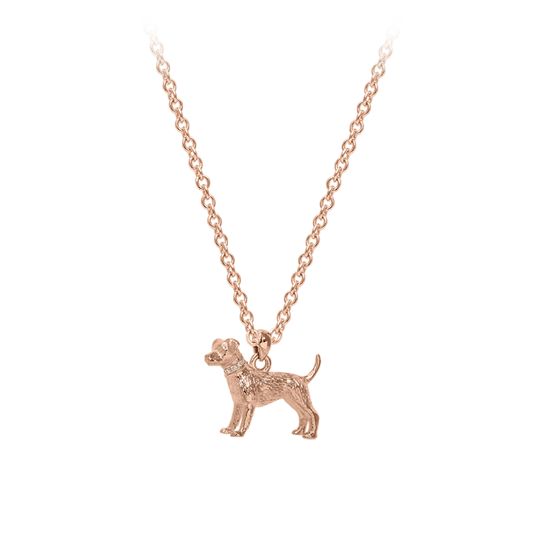 Walk my Love Halsschmuck aus 18 Kt Roségold mit Diamanten