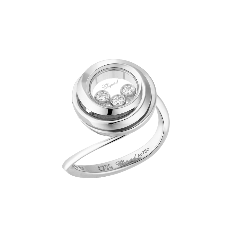 Chopard, Happy Diamonds Ring aus 18 Kt Weißgold, Referenz CH829216-1010, Produktaufnahme