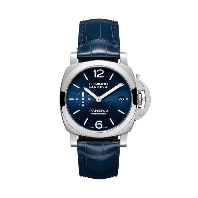 Panerai, Luminor Quaranta 40 Armbanduhr aus Stahl, Referenz PAM01370, Produktaufnahme
