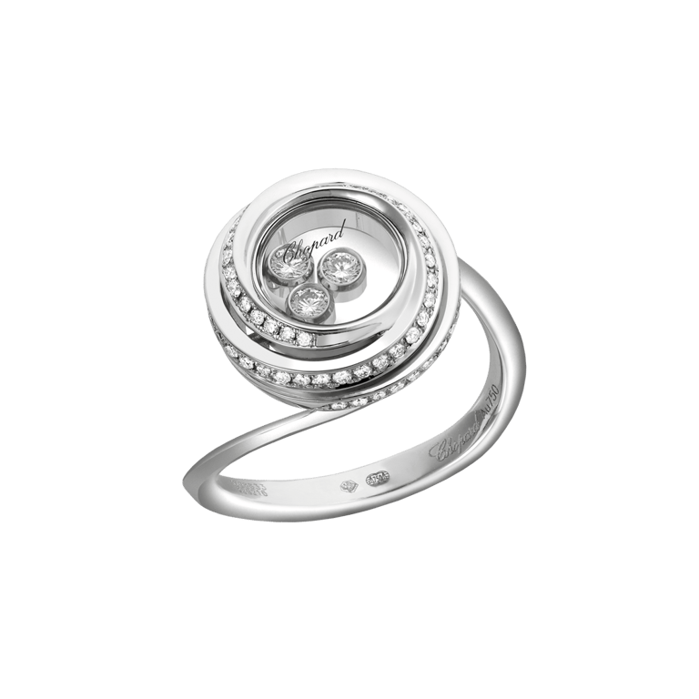 Chopard, Happy Diamonds Ring aus 18 Kt Weißgold, Referenz CH829216-1010, Produktaufnahme