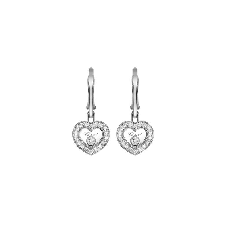 Chopard, Happy Diamonds Ohrschmuck aus 18 Kt Weißgold, Referenz CH83A054-1401, Produktaufnahme