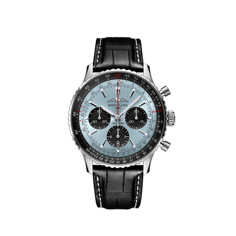 Breitling, Navitimer B01 Chronograph 43 Armbanduhr aus Stahl, Referenz AB0138241C1P1, Produktaufnahme