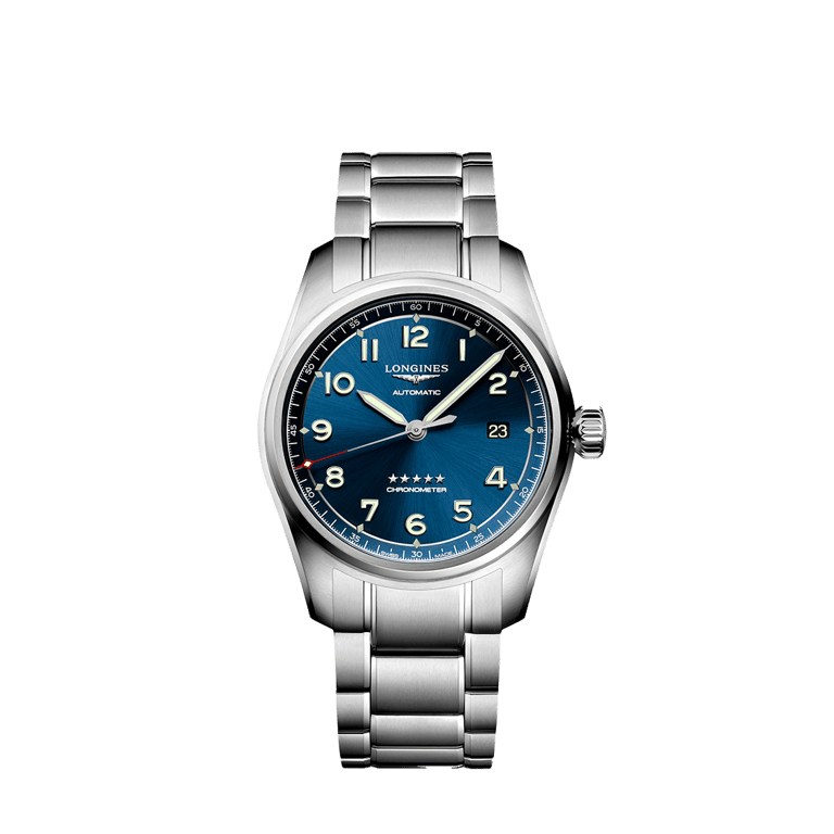 Longines, Longines Spirit Armbanduhr aus Stahl, Referenz L3.810.4.93.6, Produktaufnahme