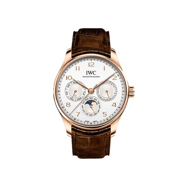 IWC Schaffhausen, Perpetual Calendar 42 Armbanduhr aus Gold 750 R, Referenz IW344202, Produktaufnahme