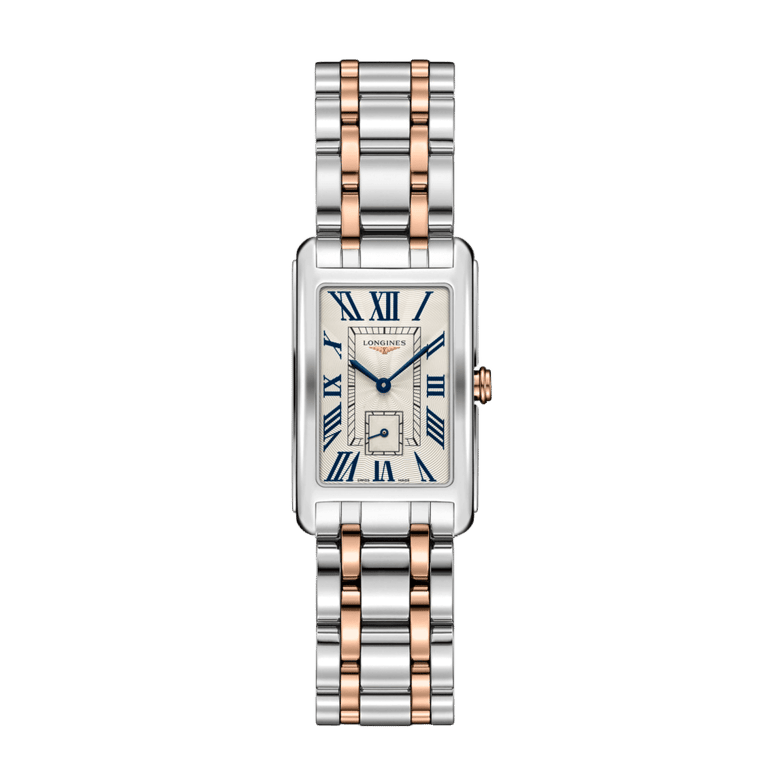Longines, DolceVita Armbanduhr aus Stahl / Gold 750 R, Referenz L5.512.5.71.7, Produktaufnahme