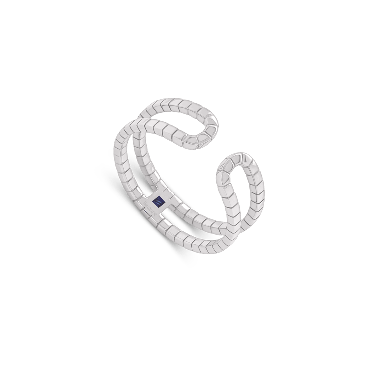 Rivière-Flow Ring aus 18 Kt Weißgold