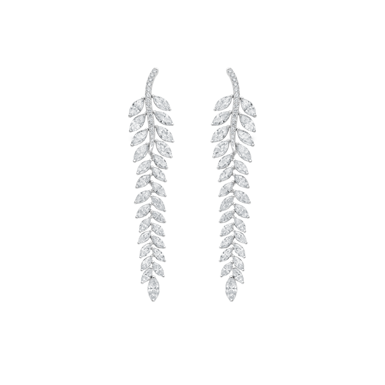 Signature Ohrschmuck aus 18 Kt Weißgold mit Diamanten