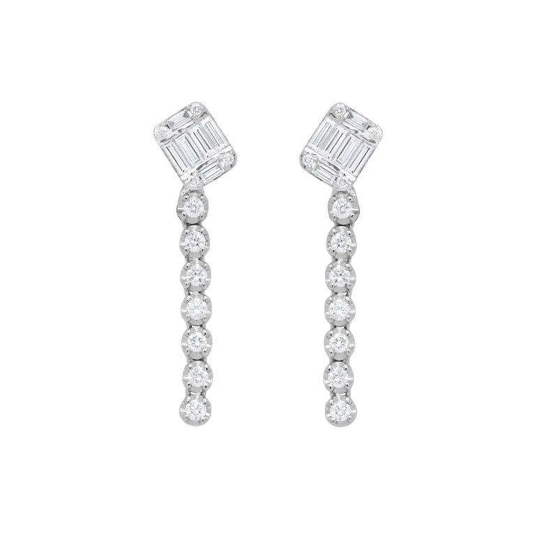 Signature Ohrschmuck aus 18 Kt Weißgold mit Diamanten