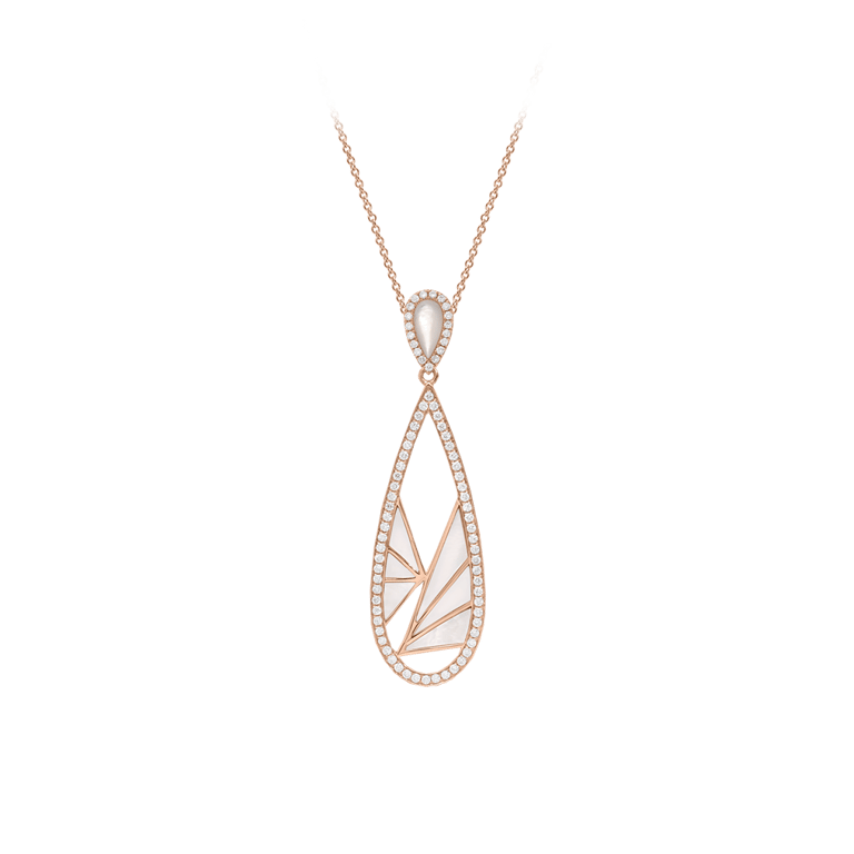 Seaside Shorty aus 18 Kt Roségold mit Diamanten und Perlmutt
