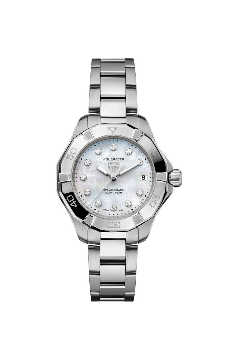 TAG Heuer, AQUARACER PROFESSIONAL 200 Armbanduhr aus Stahl, Referenz WBP1313.BA0005, Produktaufnahme