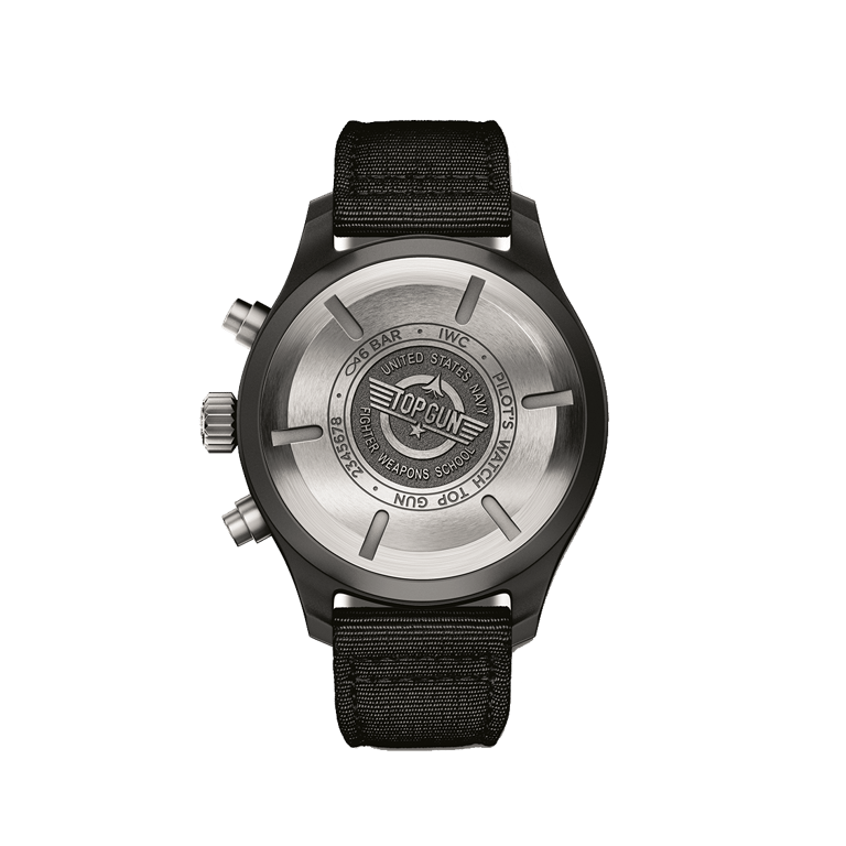 IWC Schaffhausen, Pilots Watch Chronograph Top Gun Armbanduhr aus Keramik, Referenz IW389101, Produktaufnahme