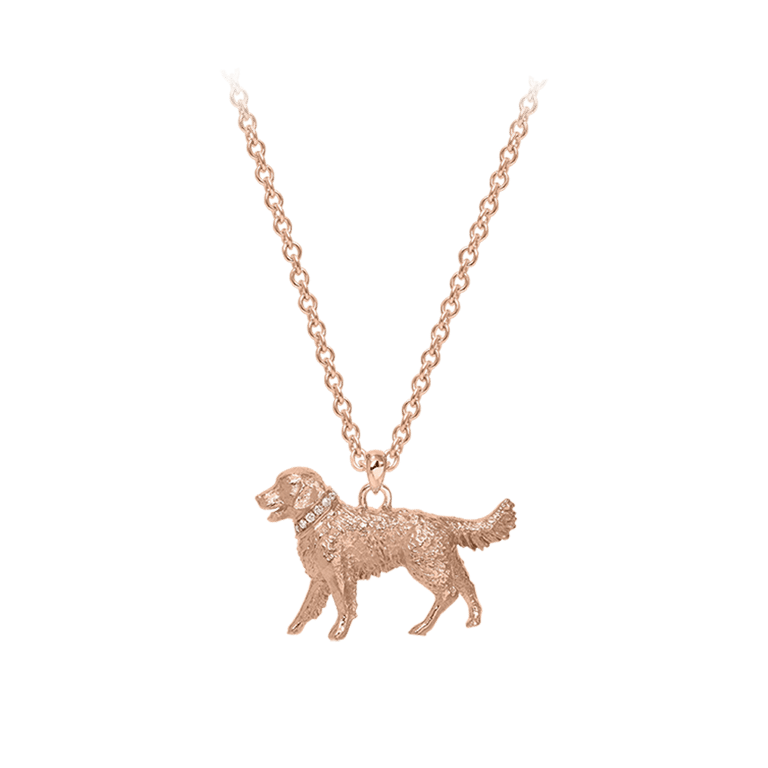 Walk my Love Halsschmuck aus 18 Kt Roségold mit Diamanten