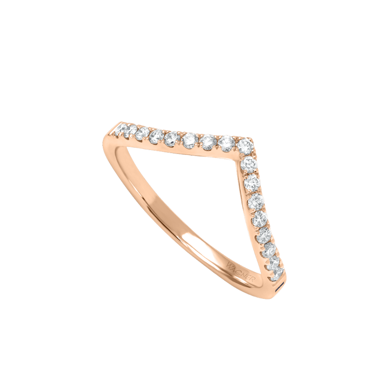 Rivière Brillant Ring aus 18 Kt Roségold mit Diamanten