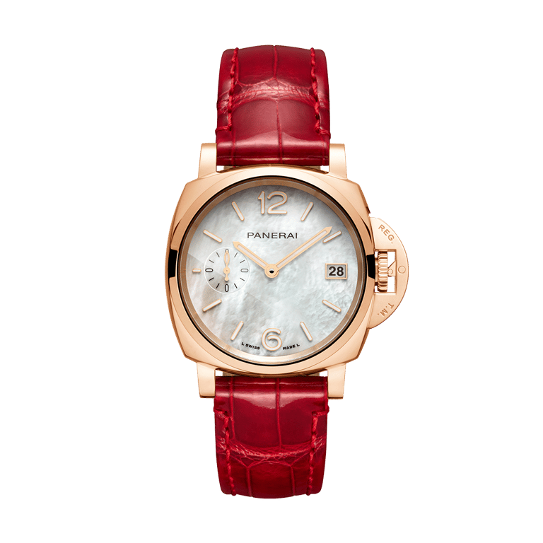 Panerai, Due Goldtech Madreperla 38 Armbanduhr aus Gold 750 R, Referenz PAM01280, Produktaufnahme
