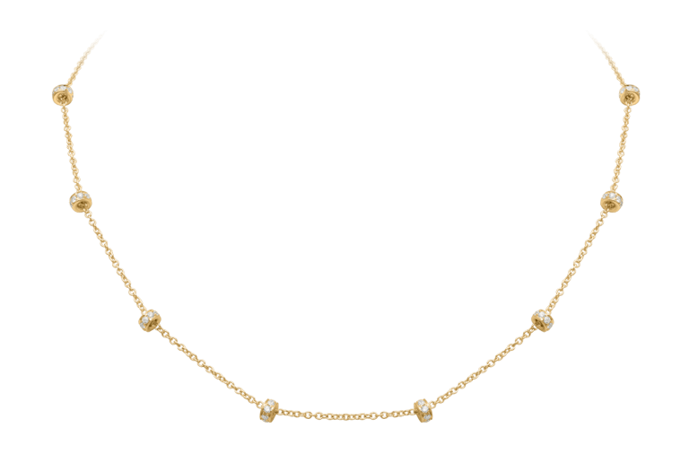 Signature Collier aus 18 Kt Gelbgold mit Diamanten