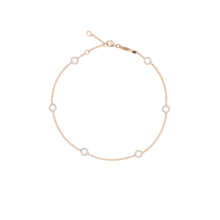 Signature Armband aus 18 Kt Roségold mit Diamanten