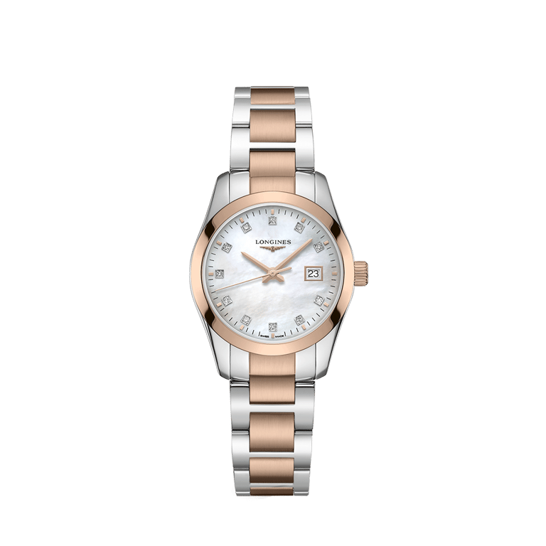 Longines, Longines Conquest Classic Armbanduhr aus Stahl / Vergoldet, Referenz L2.286.3.87.7, Produktaufnahme