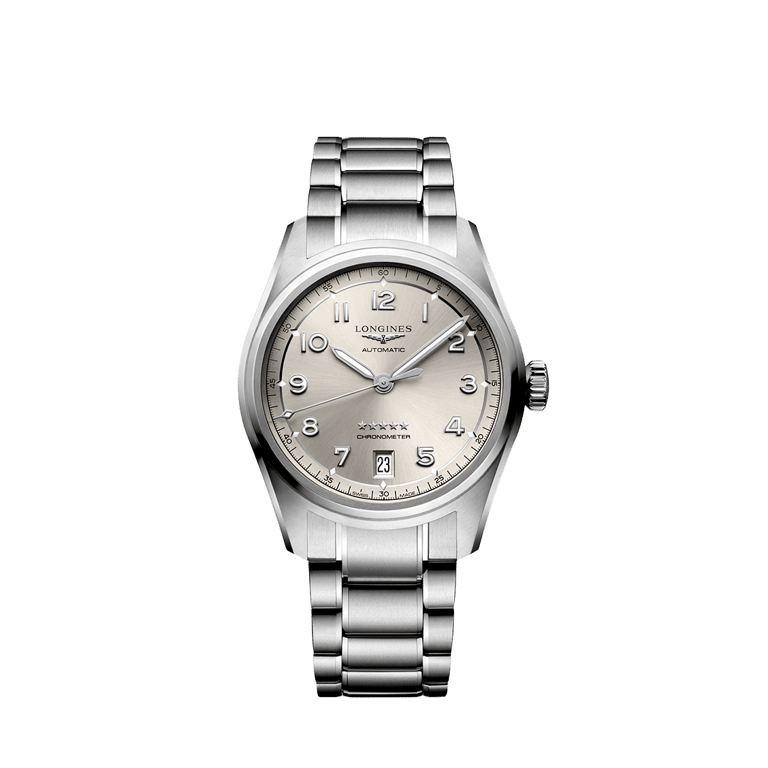Longines, Longines Spirit 37 Armbanduhr aus Stahl, Referenz L3.410.4.63.6, Produktaufnahme