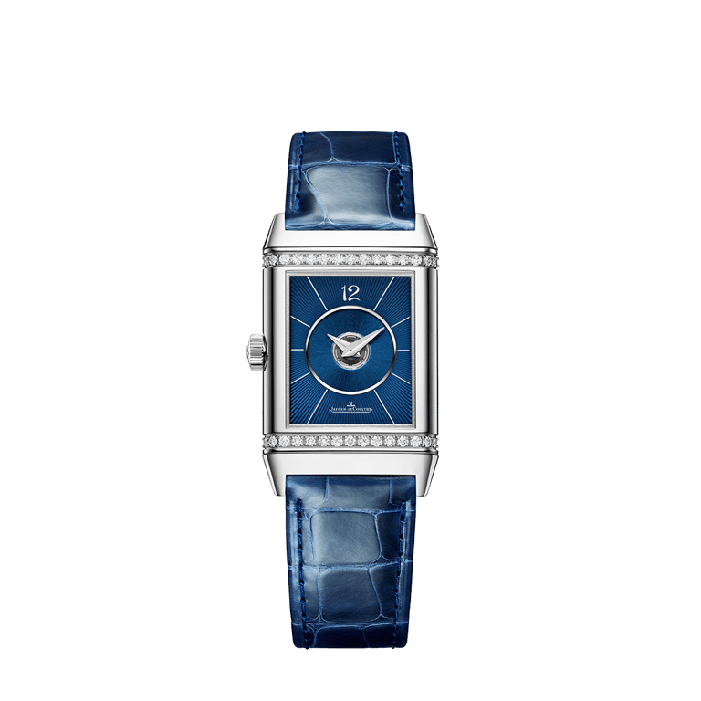 Jaeger LeCoultre, Reverso Classic Medium Duetto Armbanduhr aus Stahl, Referenz 2578480, Produktaufnahme