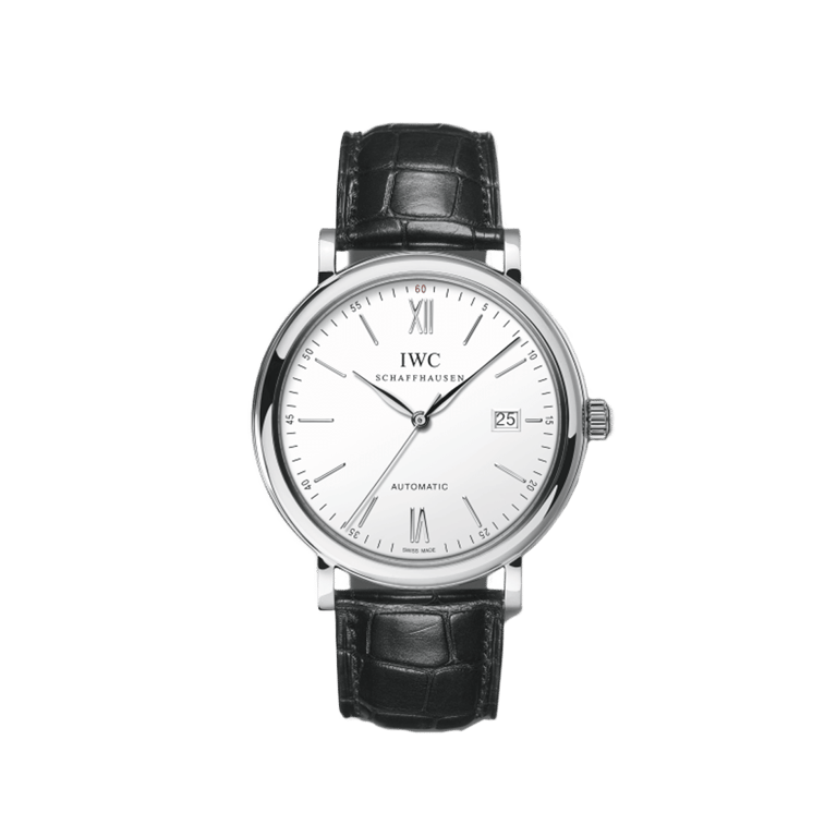 IWC Schaffhausen, Portofino Automatic Armbanduhr aus Stahl, Referenz IW356501, Produktaufnahme
