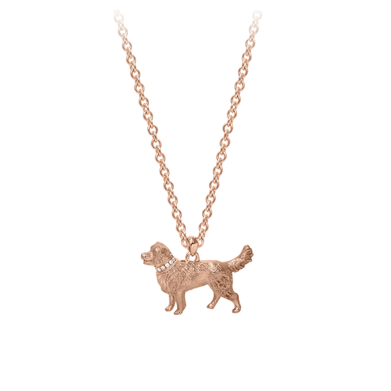 Walk my Love Halsschmuck aus 18 Kt Roségold mit Diamanten
