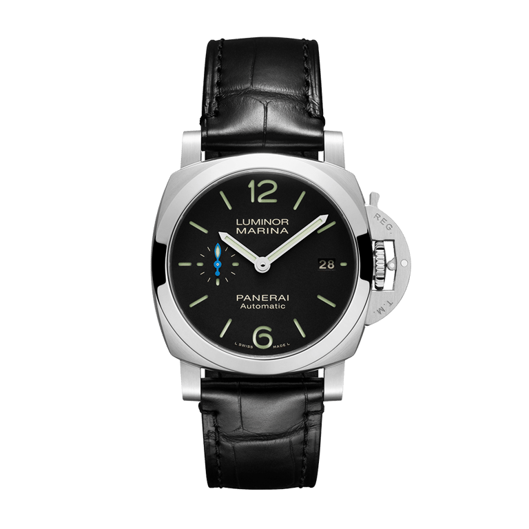 Panerai, Luminor Quaranta 40 Armbanduhr aus Stahl, Referenz PAM01372, Produktaufnahme