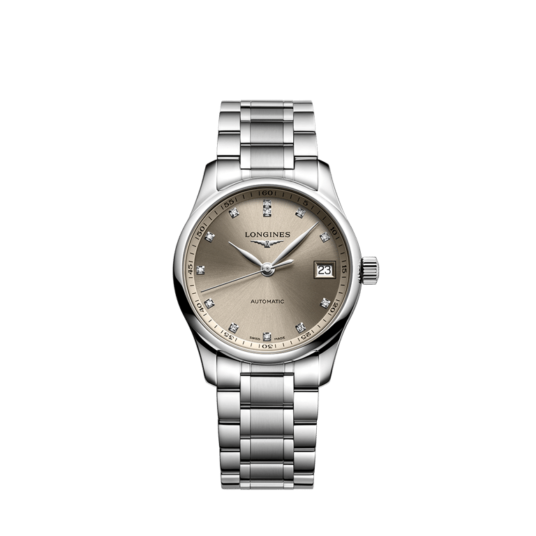 Longines, Master Collection Armbanduhr aus Stahl, Referenz L2.357.4.07.6, Produktaufnahme