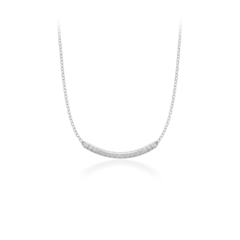 Rivière-Flow Collier aus 18 Kt Weißgold