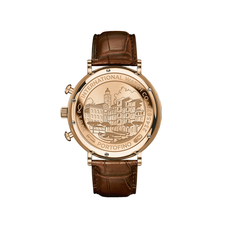 IWC Schaffhausen, Portofino Chronograph Armbanduhr aus Gold 750 R, Referenz IW391025, Produktaufnahme