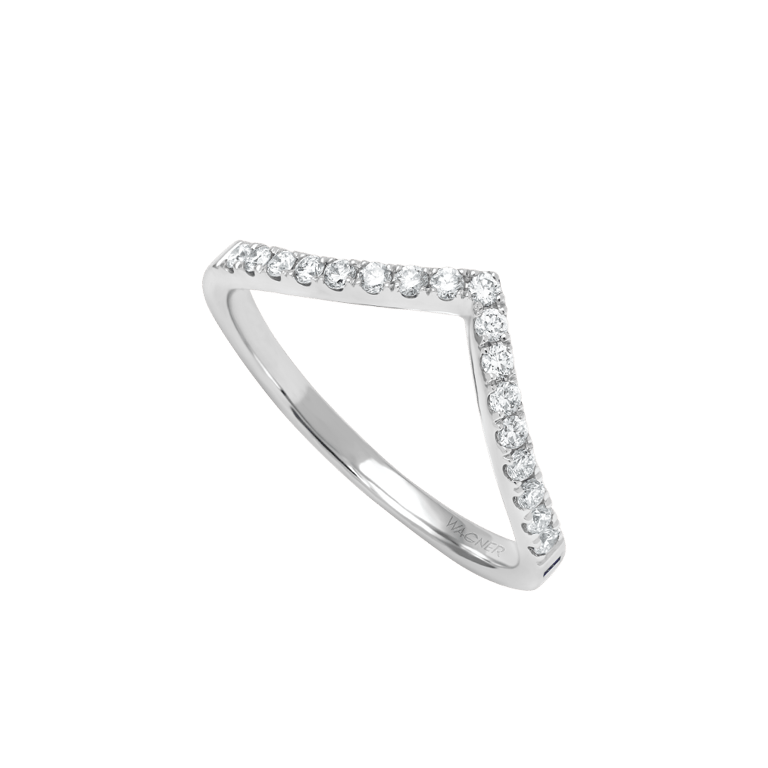 Rivière Brillant Ring aus 18 Kt Weißgold mit Diamanten
