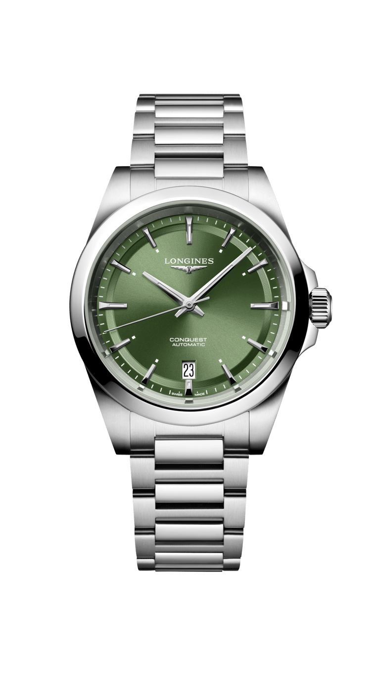 Longines, Conquest Armbanduhr aus Stahl, Referenz L3.720.4.02.6, Produktaufnahme